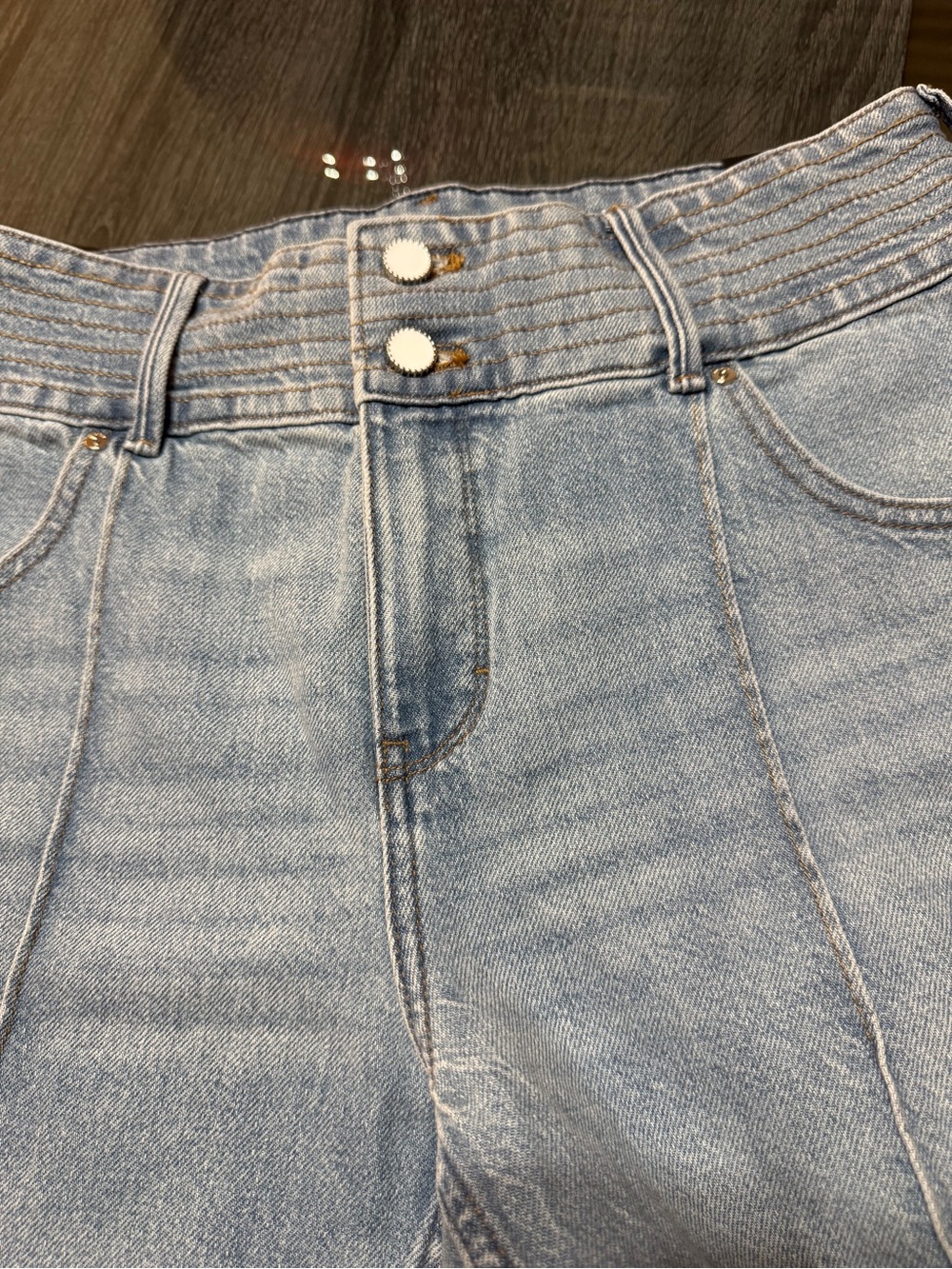 White House Black Market Light Blue Flare Jeans - Picture 13 of 16
